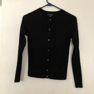 Merino wool fitted cardigan Banana Republic Black S